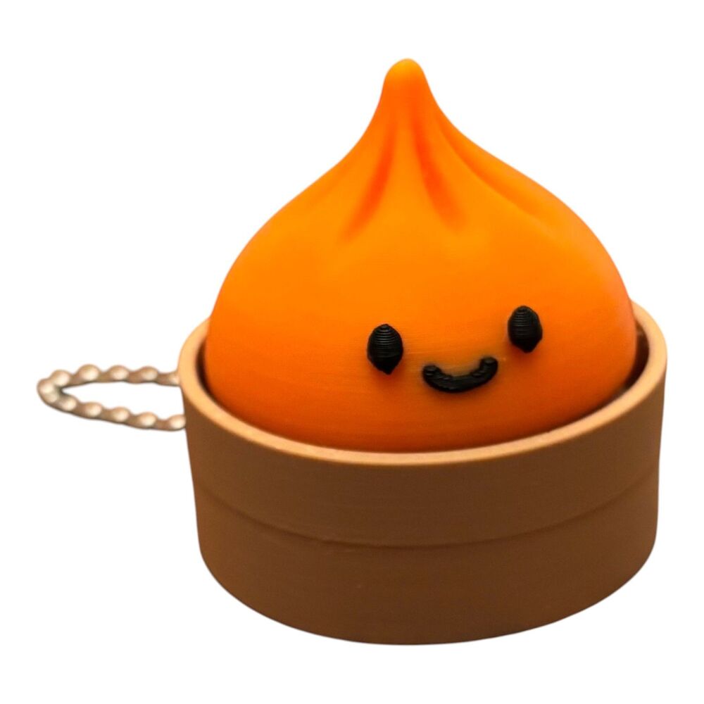 3D Printed Dumpling Clicker Fidget Toy – Orange/Caramel - CL032-0922